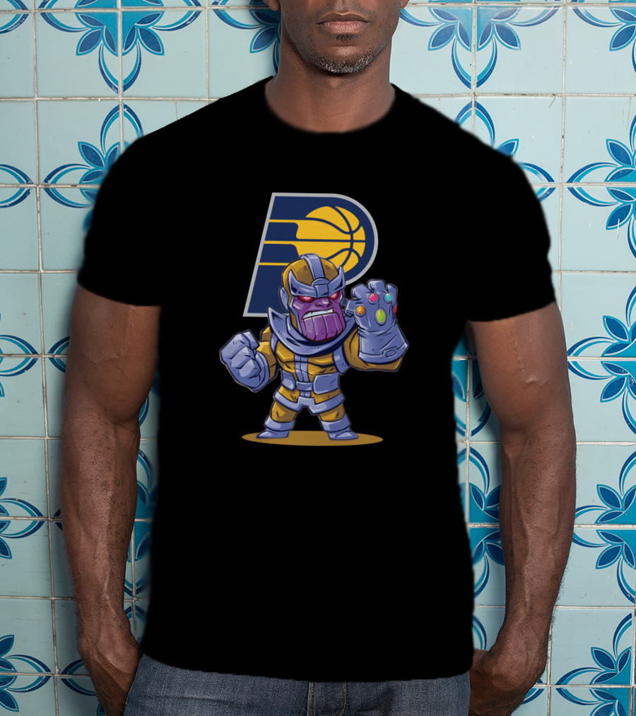 Thanos Indiana Pacers Crossover With Infinity Gauntlet T-Shirt