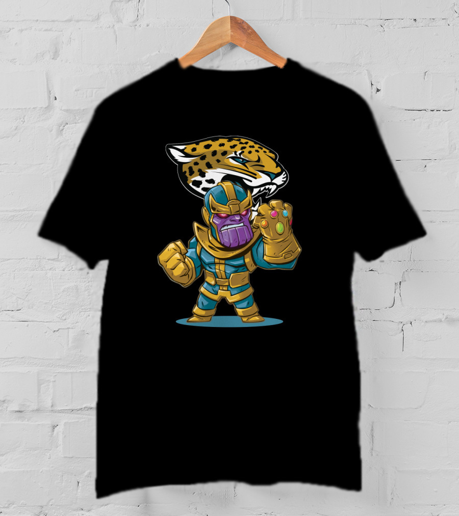 Thanos Infinity Gauntlet Meets Jacksonville Jaguars Fans Celebrate Team Pride T-Shirt
