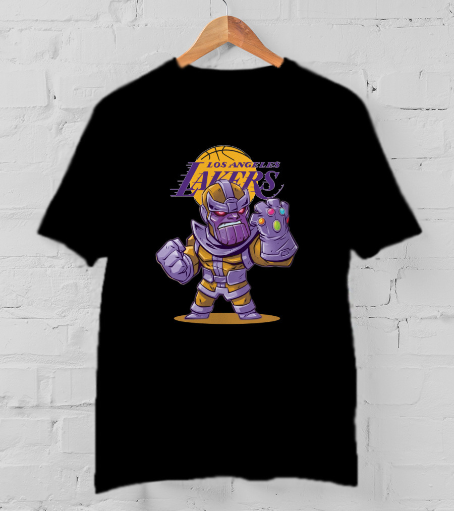 Los Angeles Lakers Thanos Crossover With Infinity Gauntlet T-Shirt