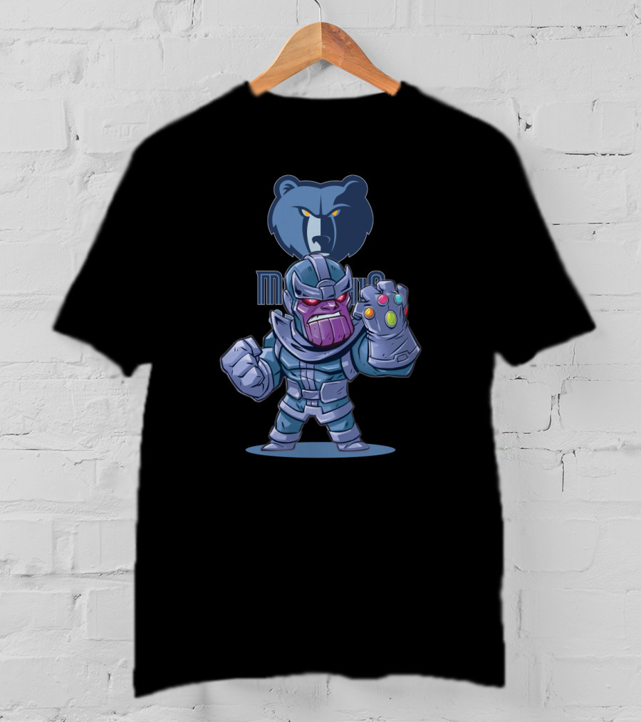 Thanos Grizzlies Infinity Gauntlet Fans Memphis Bear T-Shirt