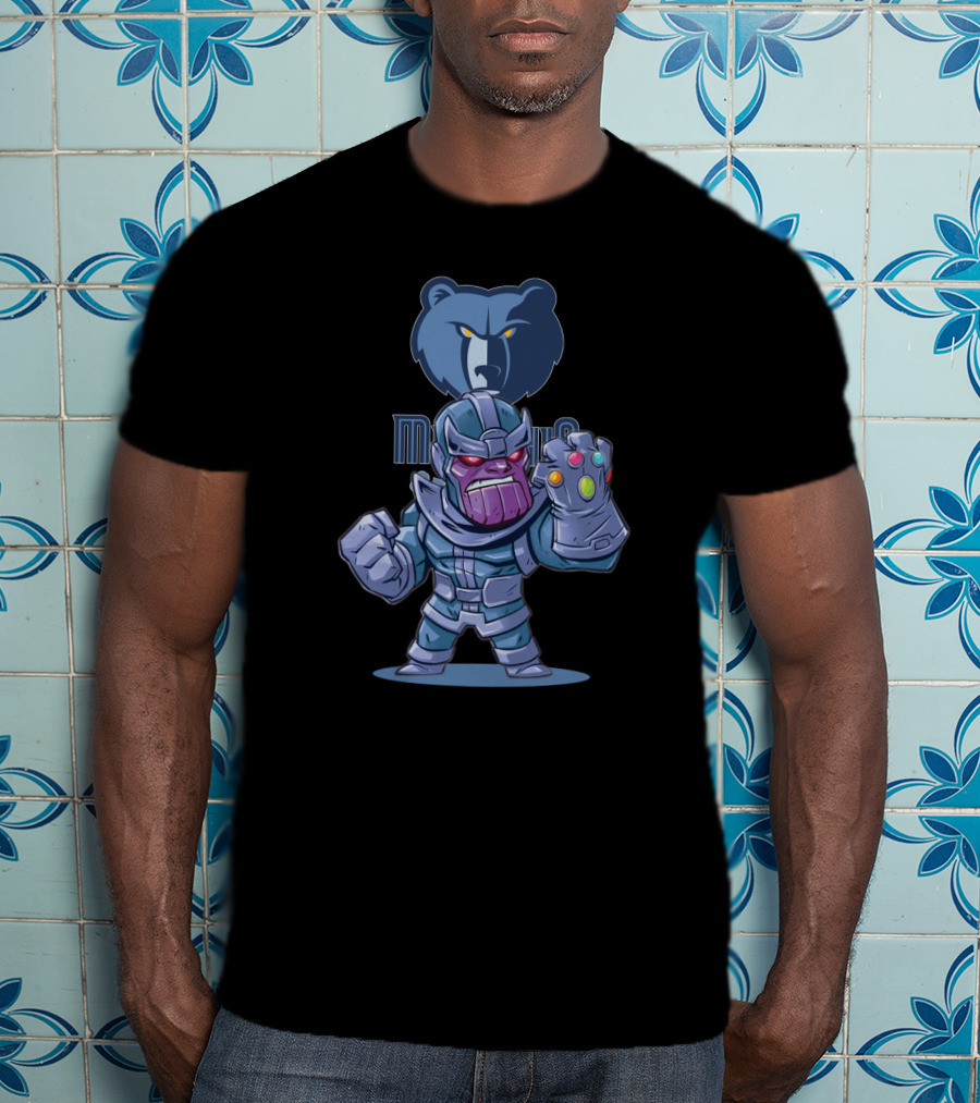 Thanos Grizzlies Infinity Gauntlet Fans Memphis Bear T-Shirt