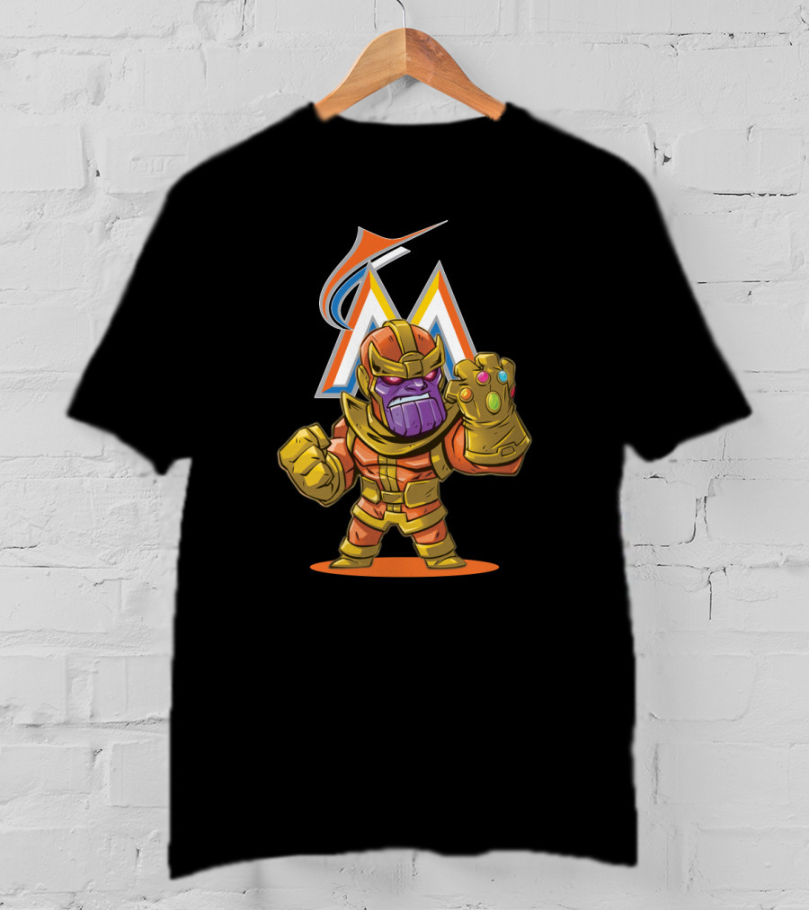 Thanos Miami Marlins Crossover Fan Fusion T-Shirt