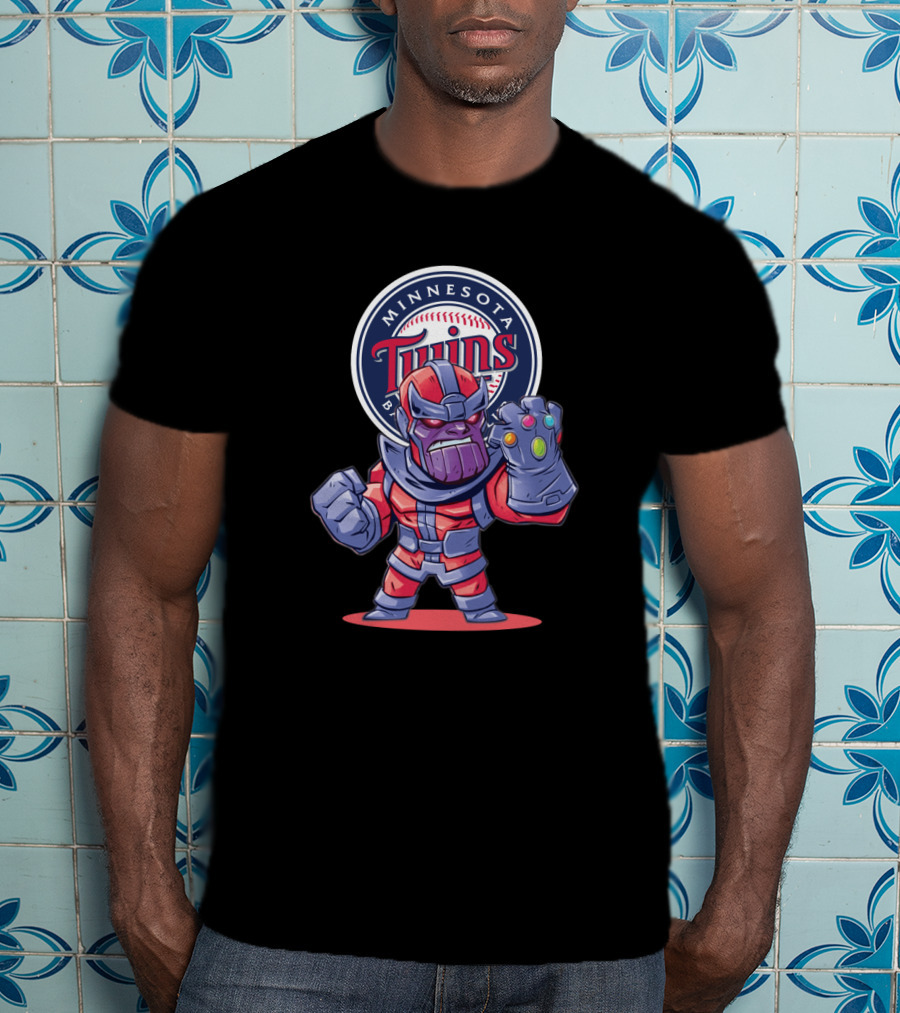 Minnesota Twins Thanos Baseball Fans Mashup T-Shirt