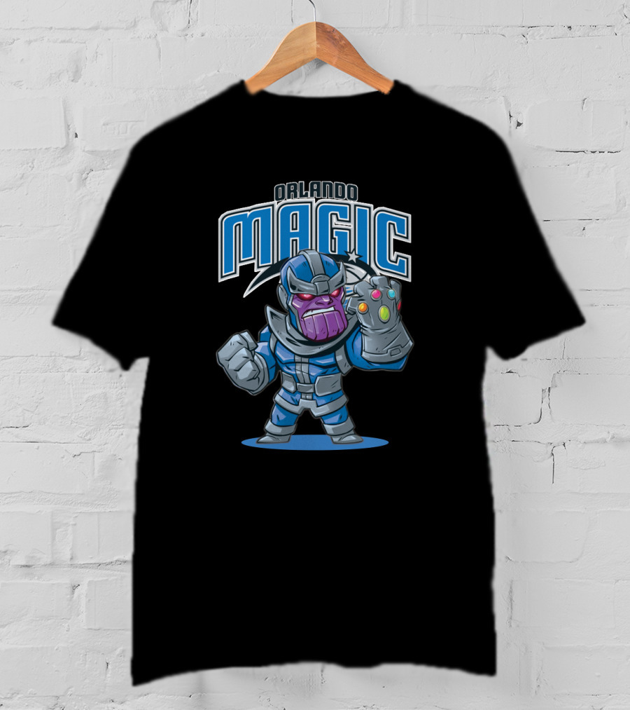 Orlando Magic Thanos Infinity Gauntlet Fan Crossover T-Shirt