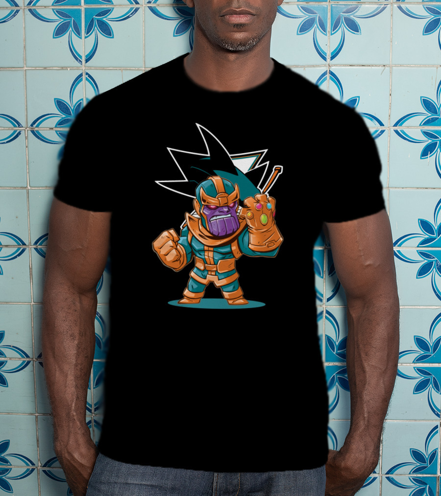 Thanos San Jose Sharks Fans Crossover Character T-Shirt