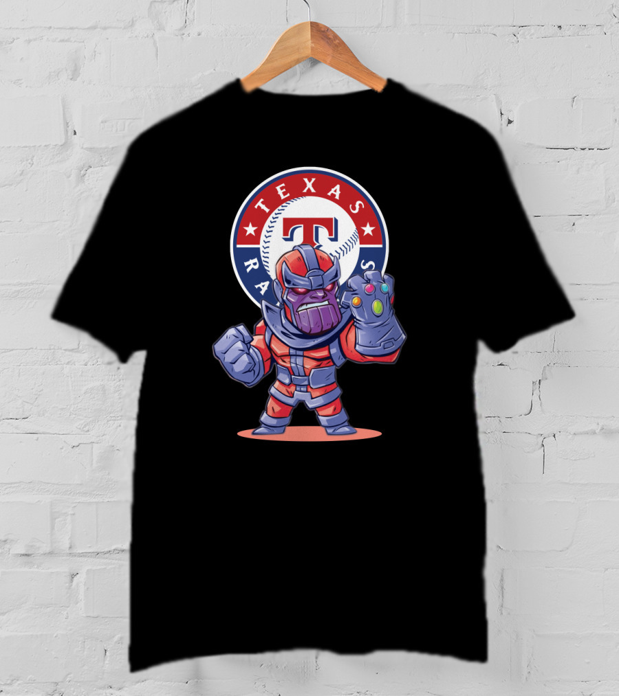 Texas Rangers Thanos Fan Art With Team T-Shirt