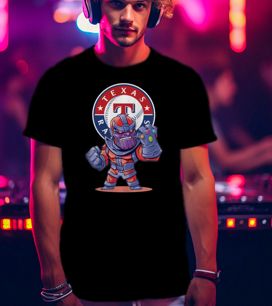 Texas Rangers Thanos Fan Art With Team T-Shirt