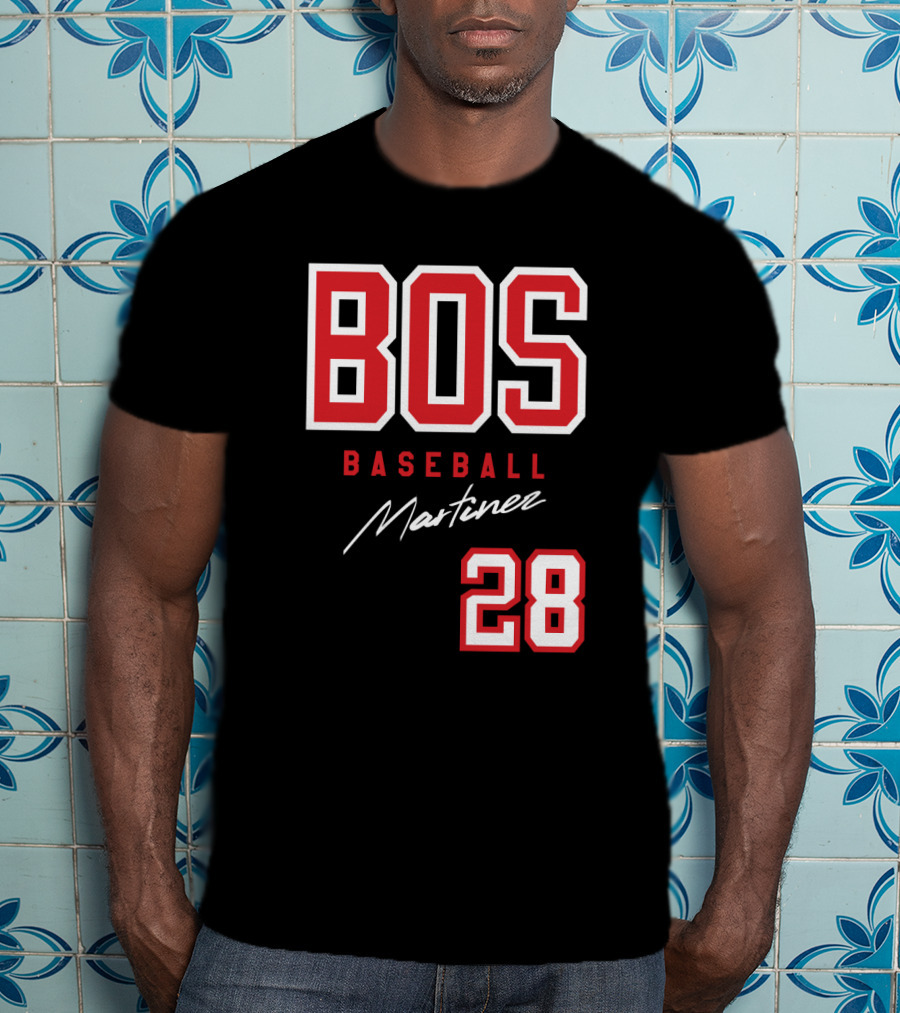 BOS Baseball Martinez 28 Boston Red Sox J D Martinez Fans T-Shirt