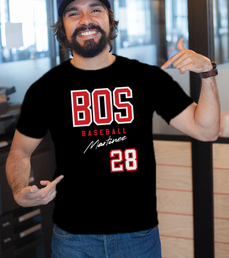 BOS Baseball Martinez 28 Boston Red Sox J D Martinez Fans T-Shirt