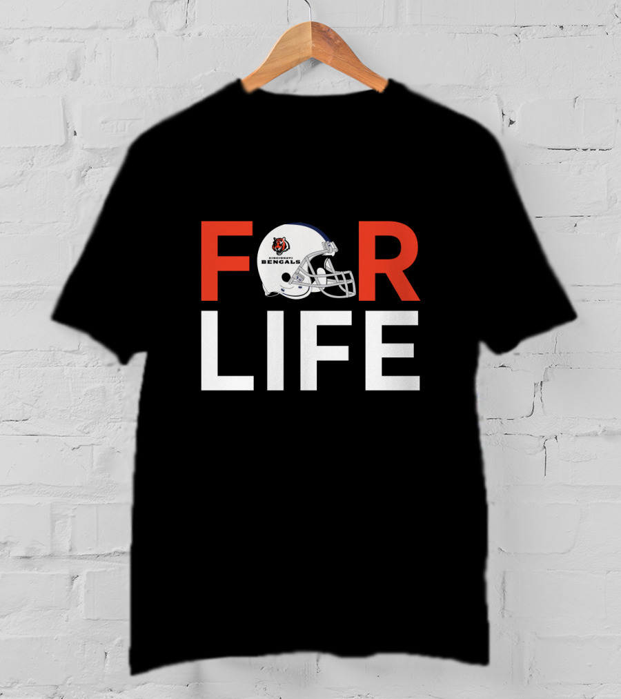 Cincinnati Bengals Helmet Fan Pride For Life T-Shirt