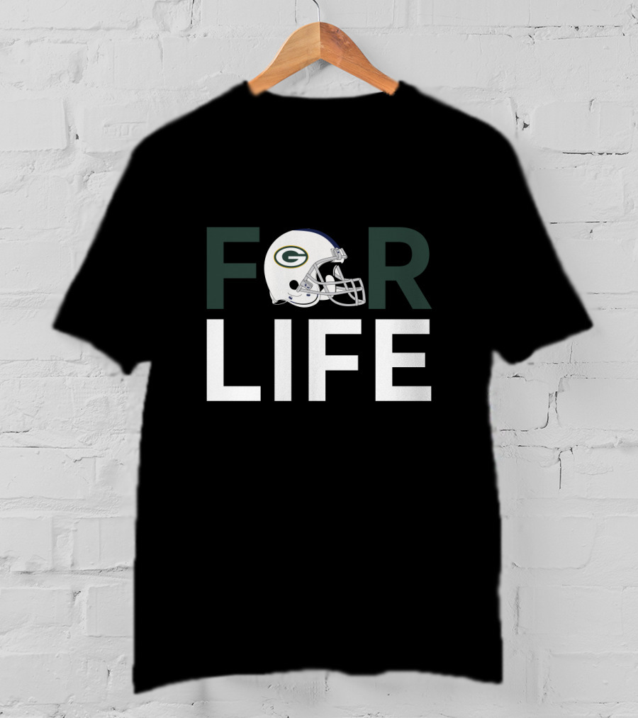 Green Bay Packers Helmet Fanatic Pride For Life T-Shirt