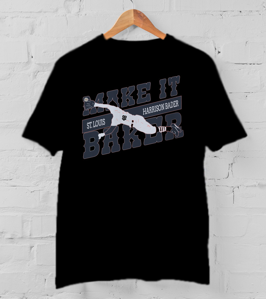 Harrison Bader Make It Bader Diving Catch St. Louis Baseball Fans T-Shirt