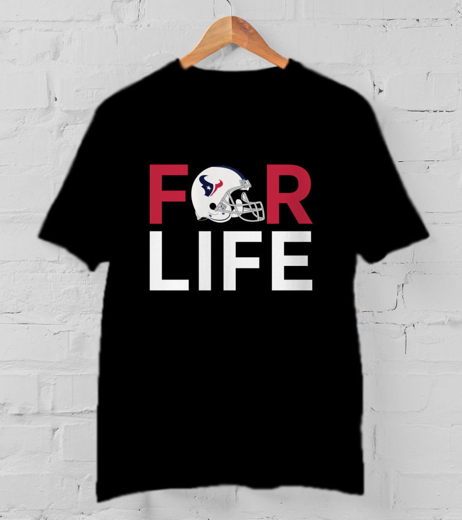 Houston Texans Helmet Symbol For Life Fan Passion T-Shirt