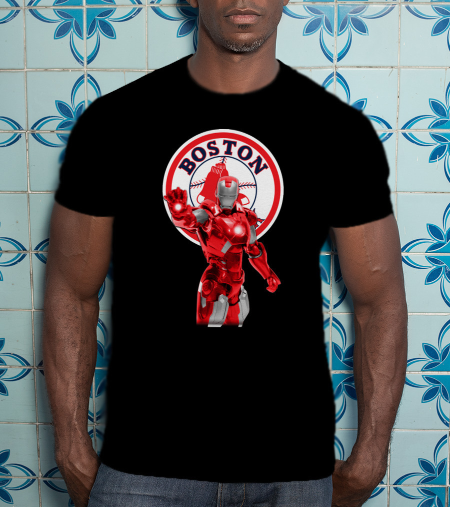 Boston Red Sox Iron Man Crossover Fan T-Shirt