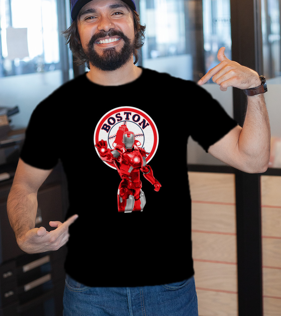 Boston Red Sox Iron Man Crossover Fan T-Shirt