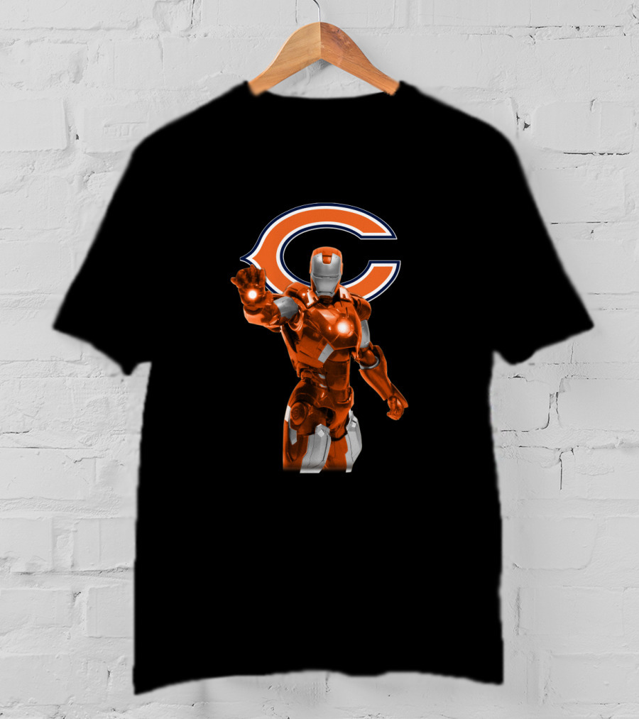 Iron Man Chicago Bears Crossover Fans T-Shirt