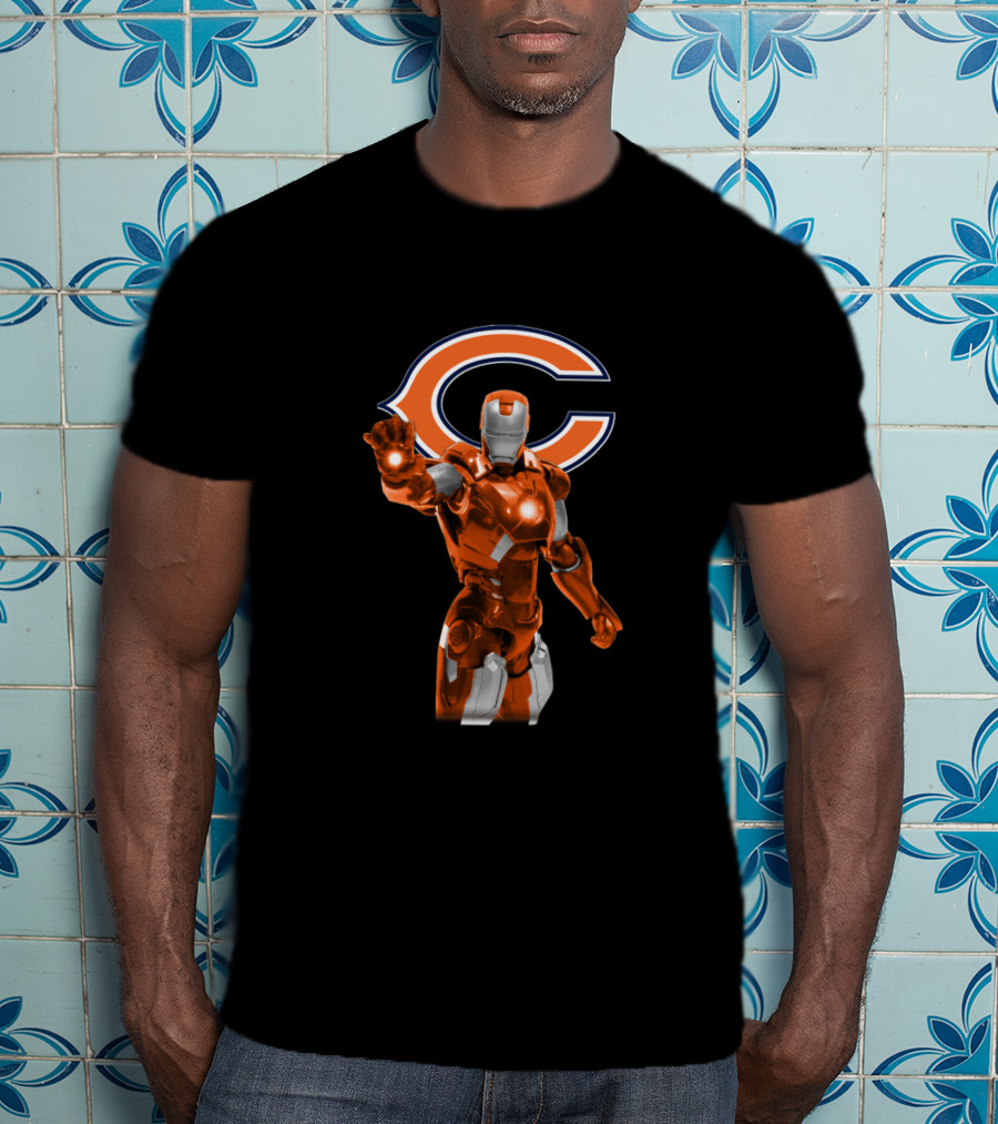 Iron Man Chicago Bears Crossover Fans T-Shirt