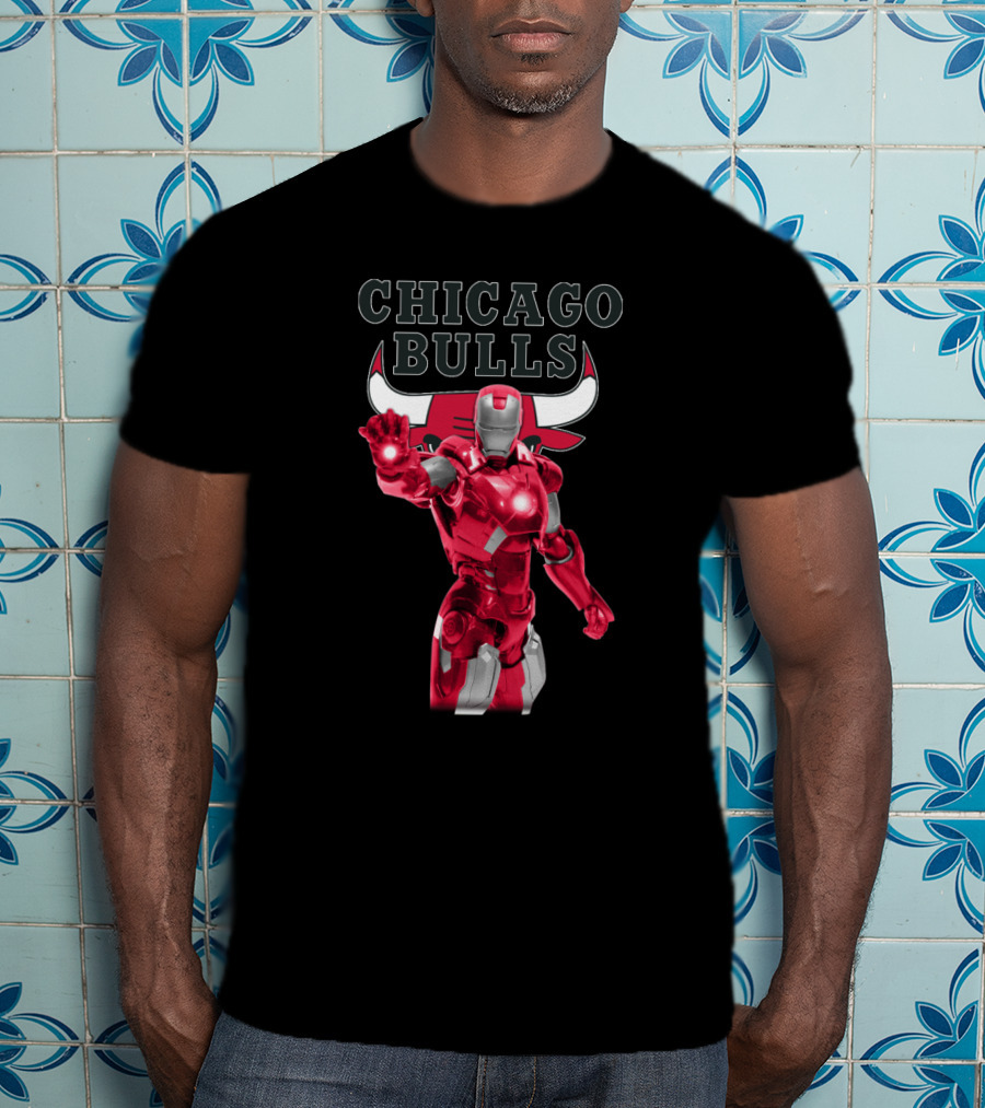 Chicago Bulls Iron Man Crossover For Fans T-Shirt