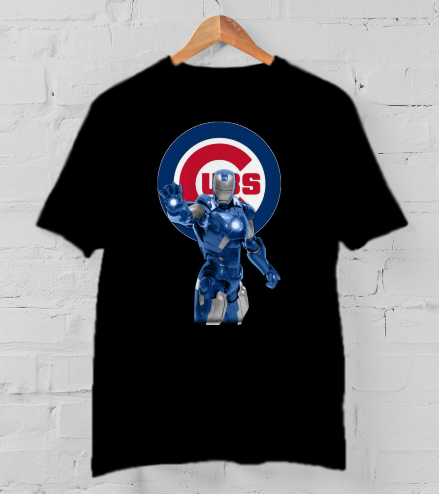Chicago Cubs Iron Man Crossover Marvel Merchandise T-Shirt