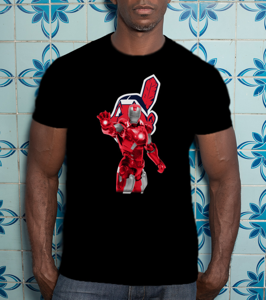Iron Man Cleveland Indians Chief Wahoo Collaboration T-Shirt