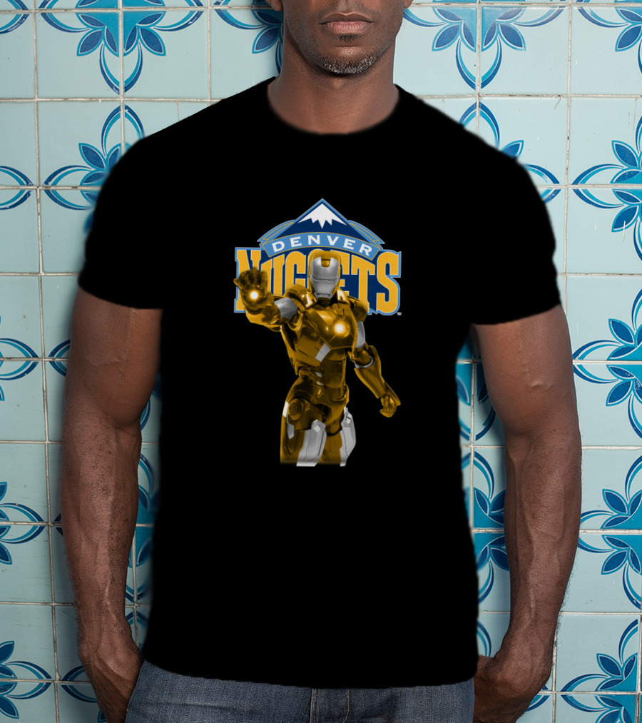 Iron Man Denver Nuggets Fan Crossover T-Shirt