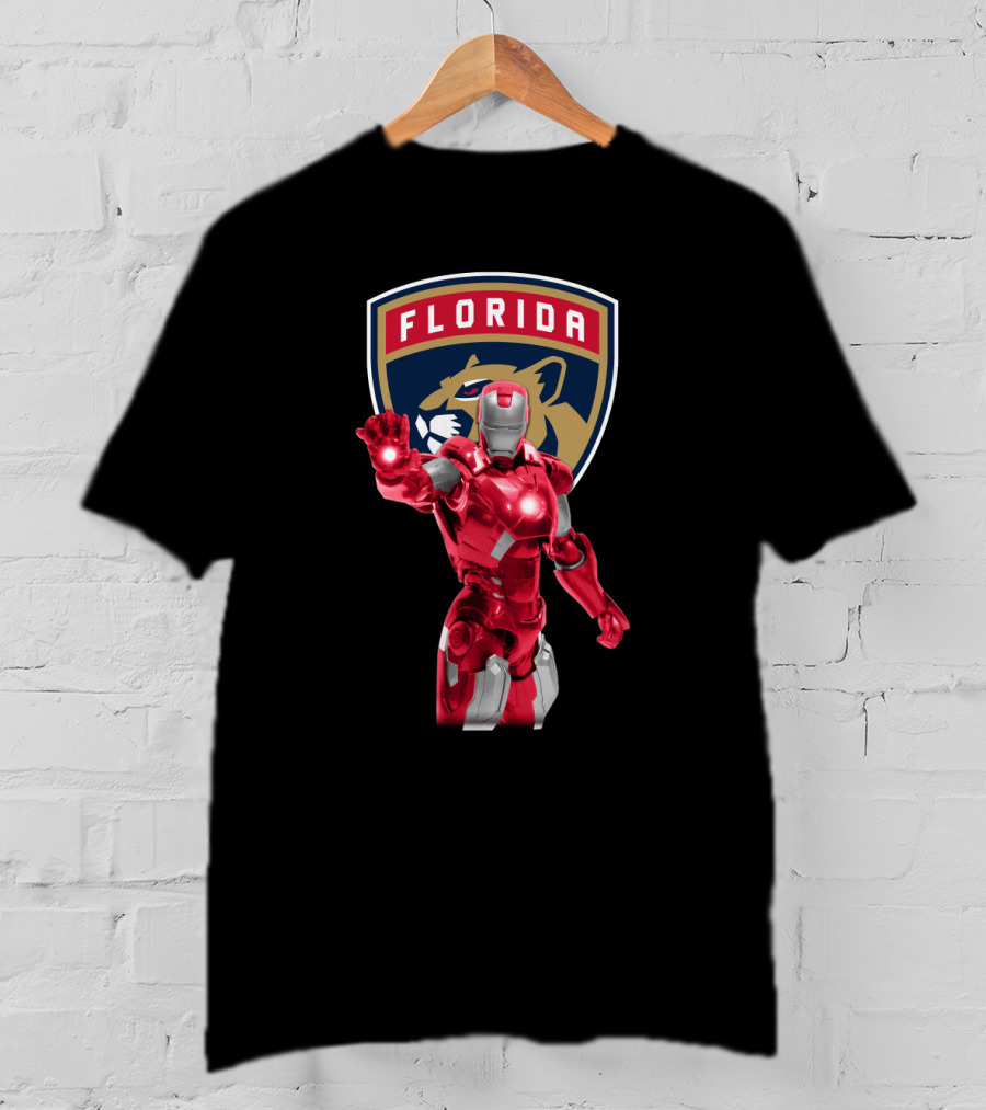 Iron Man Florida Panthers Crossover T-Shirt