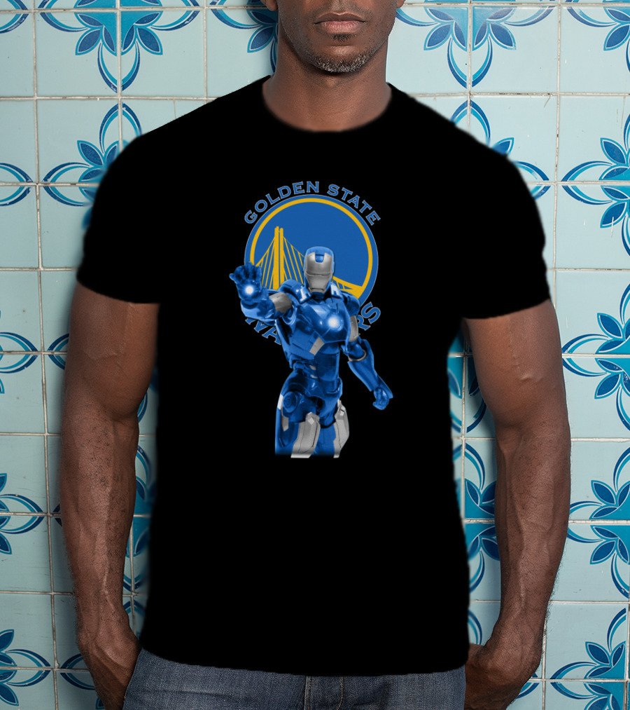 Golden State Warriors Iron Man Fan Crossover T-Shirt