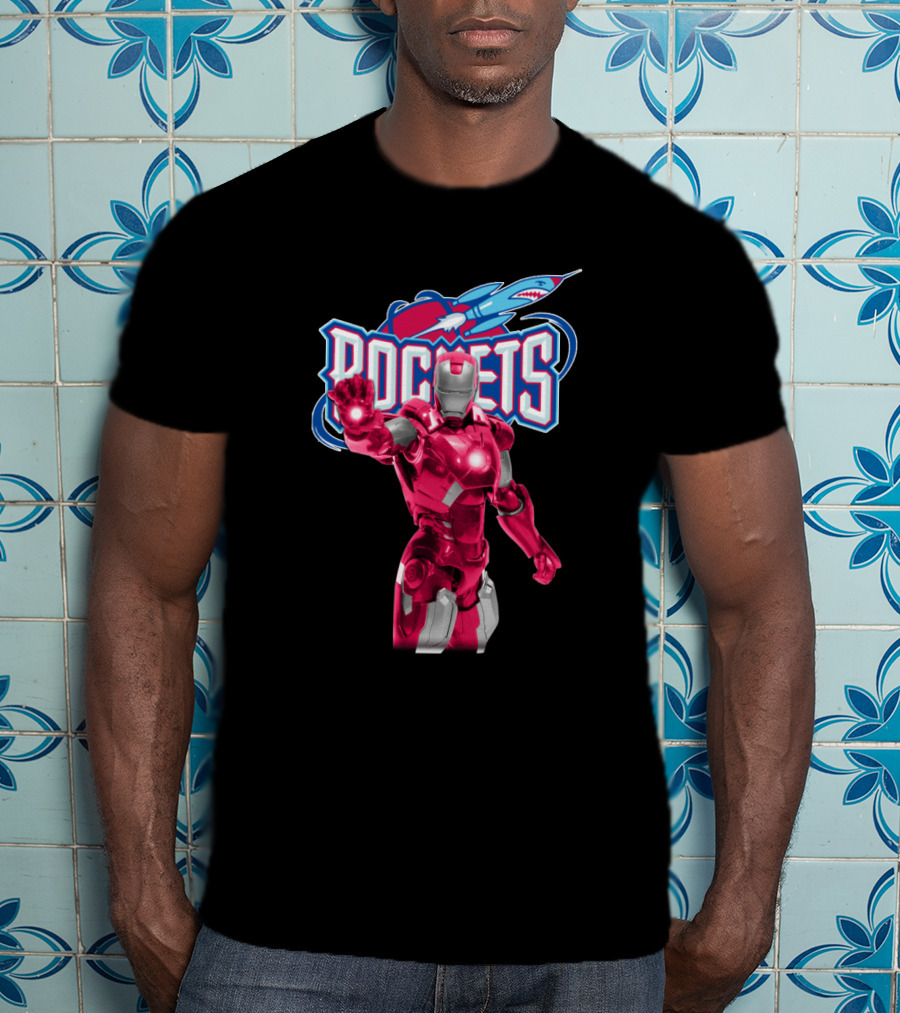 Iron Man Inspired Houston Rockets Enthusiast Gear T-Shirt