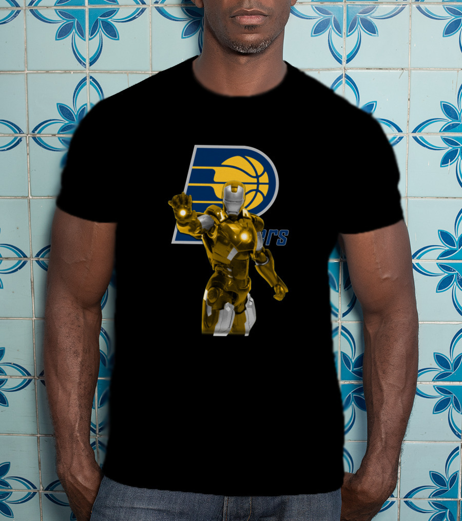 Iron Man Indiana Pacers Fan Collaboration T-Shirt