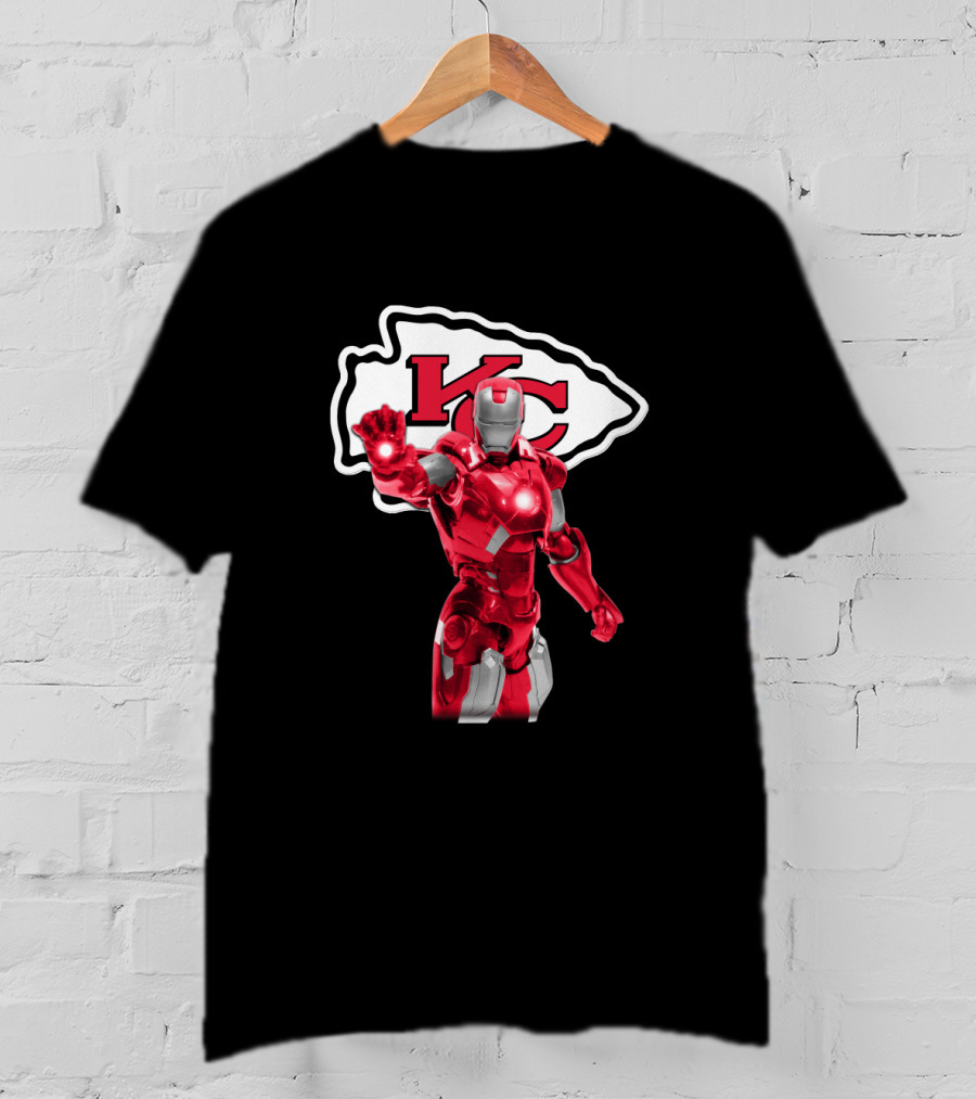 Iron Man Kc Chiefs Fans Football Enthusiasts T-Shirt