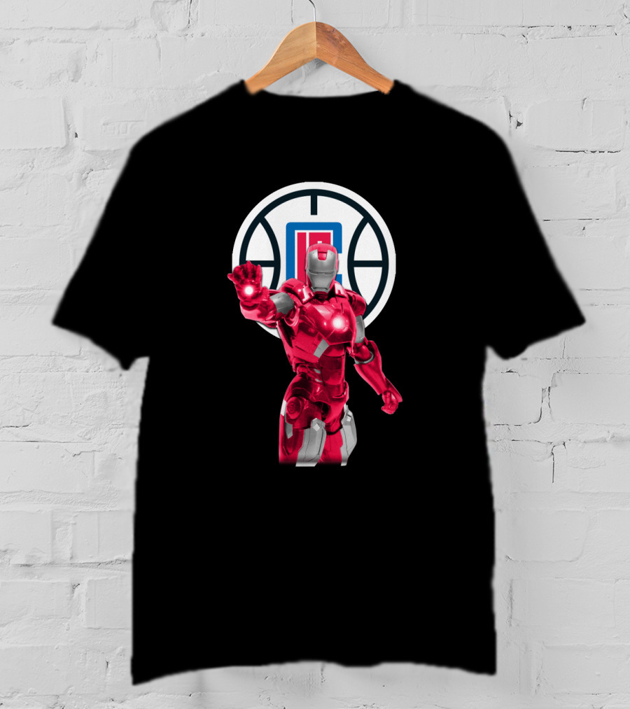 Iron Man La Clippers Basketball Hero Crossover T-Shirt