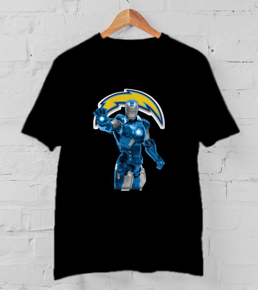 Iron Man Los Angeles Chargers Nfl Fan Crossover T-Shirt