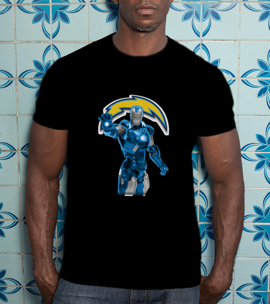 Iron Man Los Angeles Chargers Nfl Fan Crossover T-Shirt