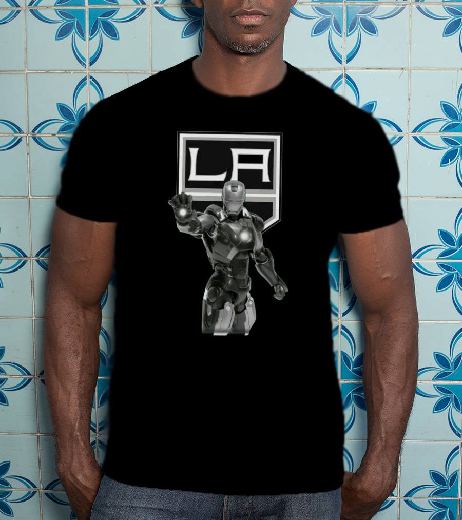 Iron Man LA Kings Collaboration With Iconic Armor And Sports T-Shirt