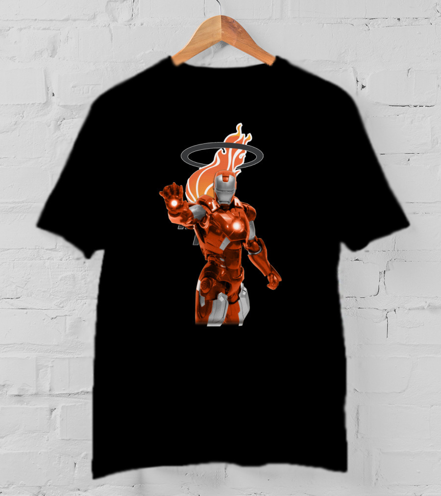 Iron Man Miami Heat Basketball Crossover Fan T-Shirt