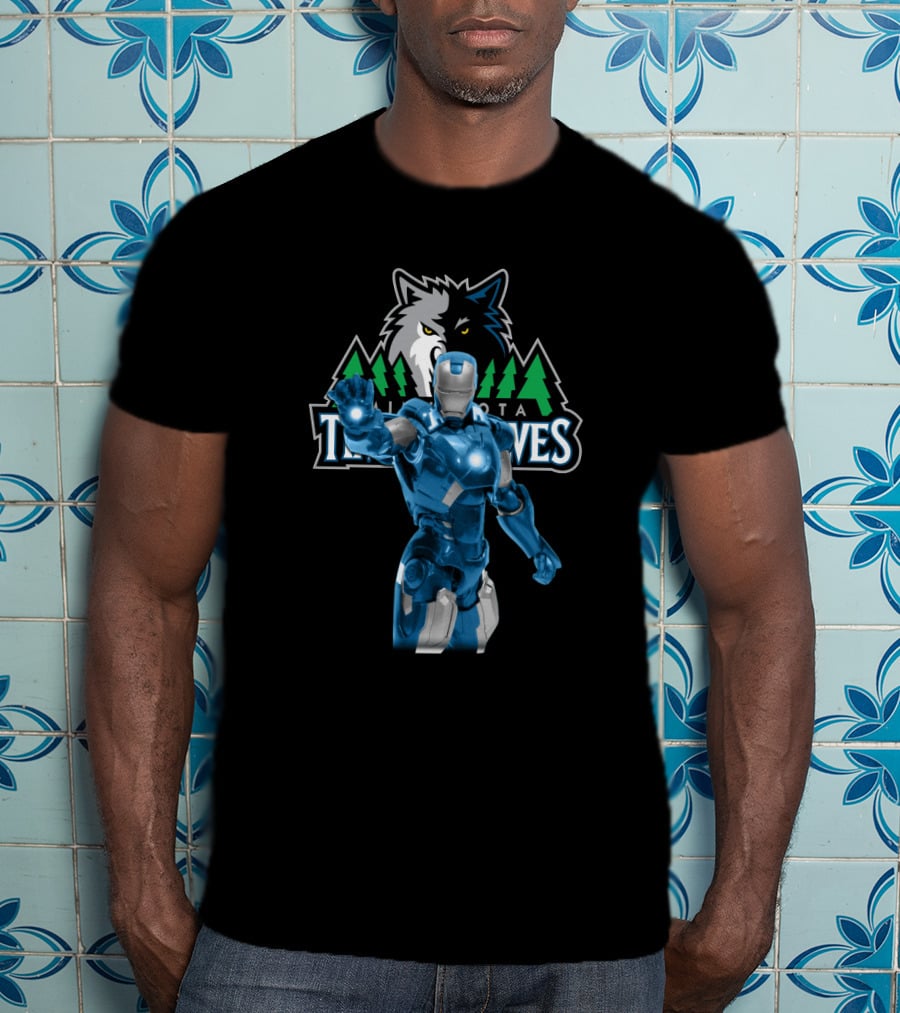Iron Man Minnesota Timberwolves Crossover Appeal For Fans T-Shirt