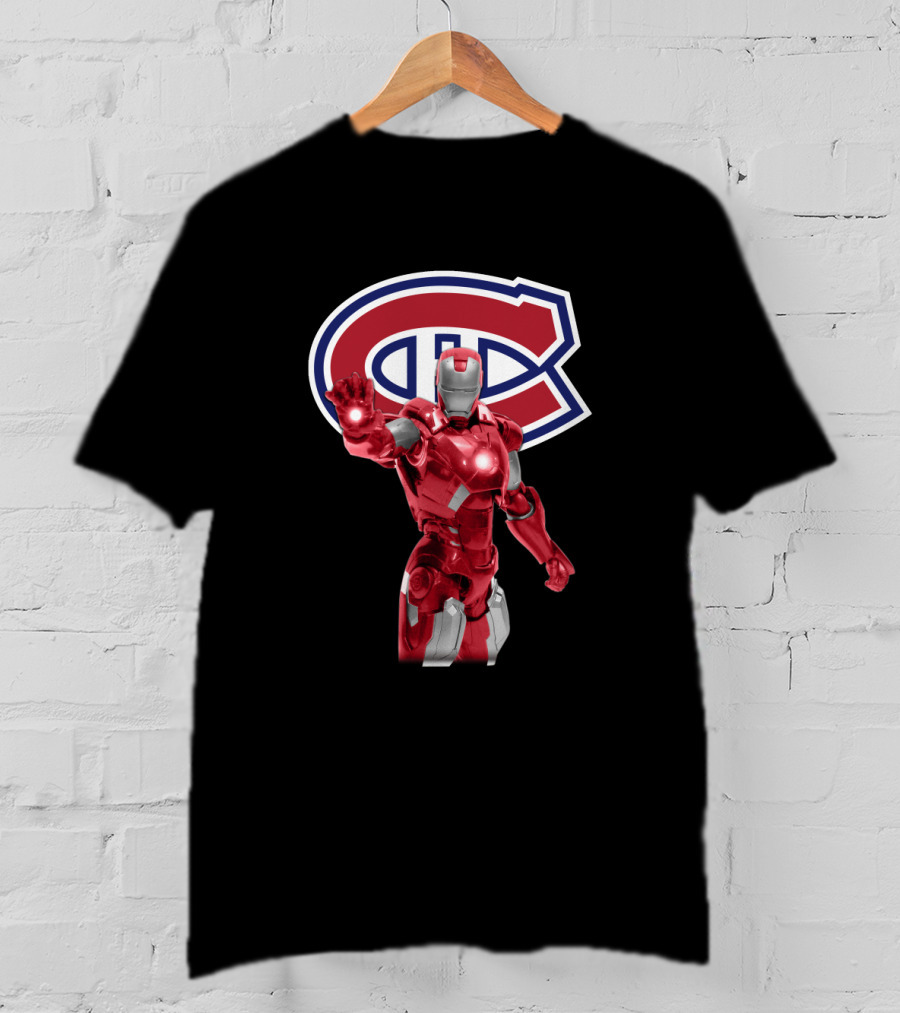 Montreal Canadiens Iron Man Crossover NHL Fan Merchandise T-Shirt