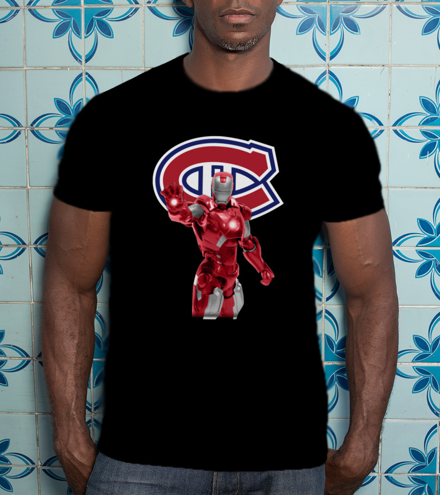 Montreal Canadiens Iron Man Crossover NHL Fan Merchandise T-Shirt