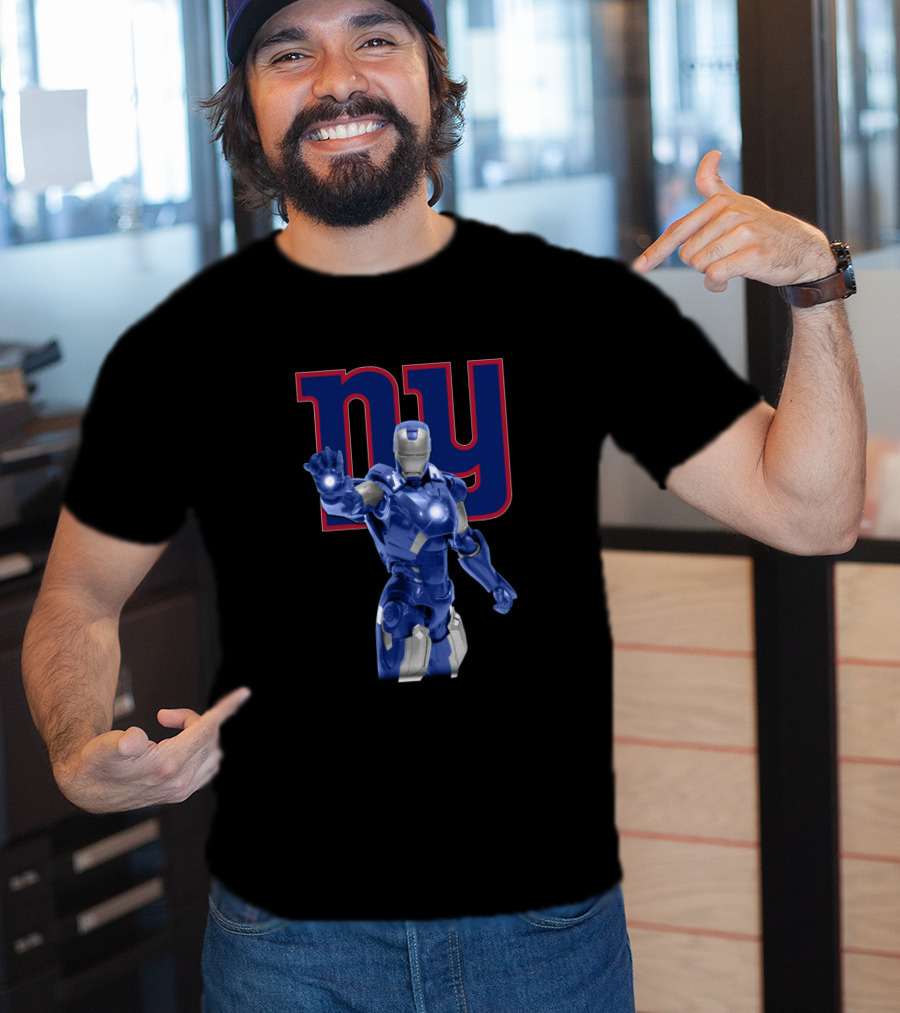 Iron Man And New York Giants Fan Favorite Power Duo T-Shirt