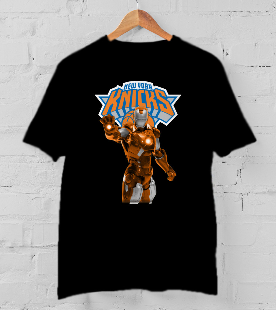 Iron Man New York Knicks Crossover For Fans T-Shirt