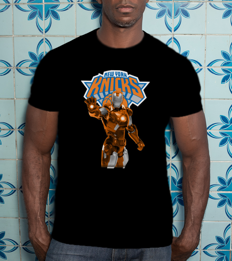 Iron Man New York Knicks Crossover For Fans T-Shirt