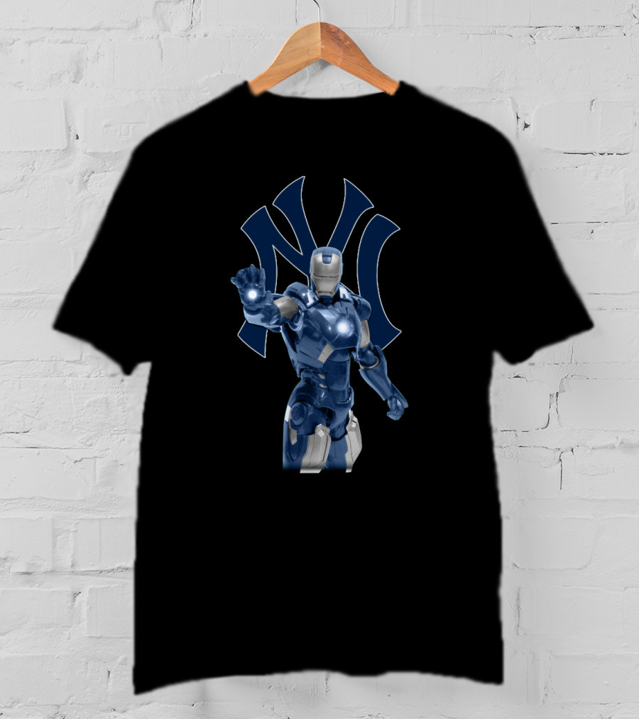Iron Man Marvel Collaboration With New York Yankees T-Shirt
