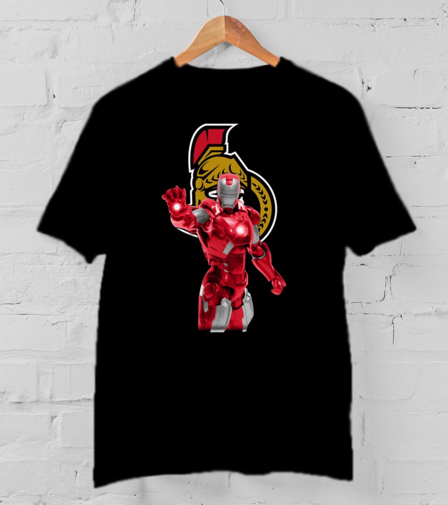 Ottawa Senators Iron Man Crossover Featuring Team T-Shirt