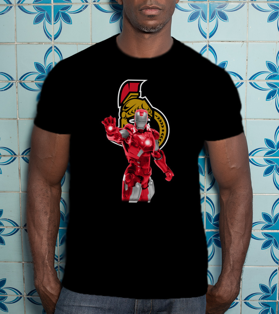 Ottawa Senators Iron Man Crossover Featuring Team T-Shirt