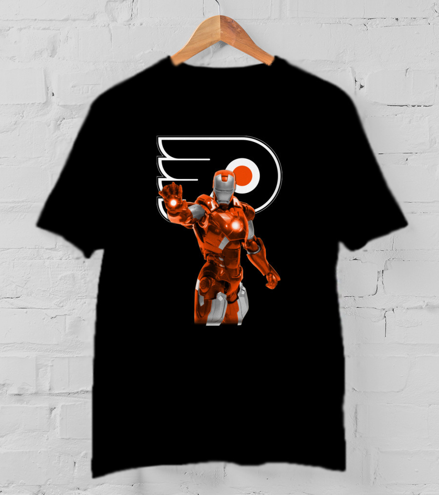 Philadelphia Flyers Iron Man Crossover T-Shirt