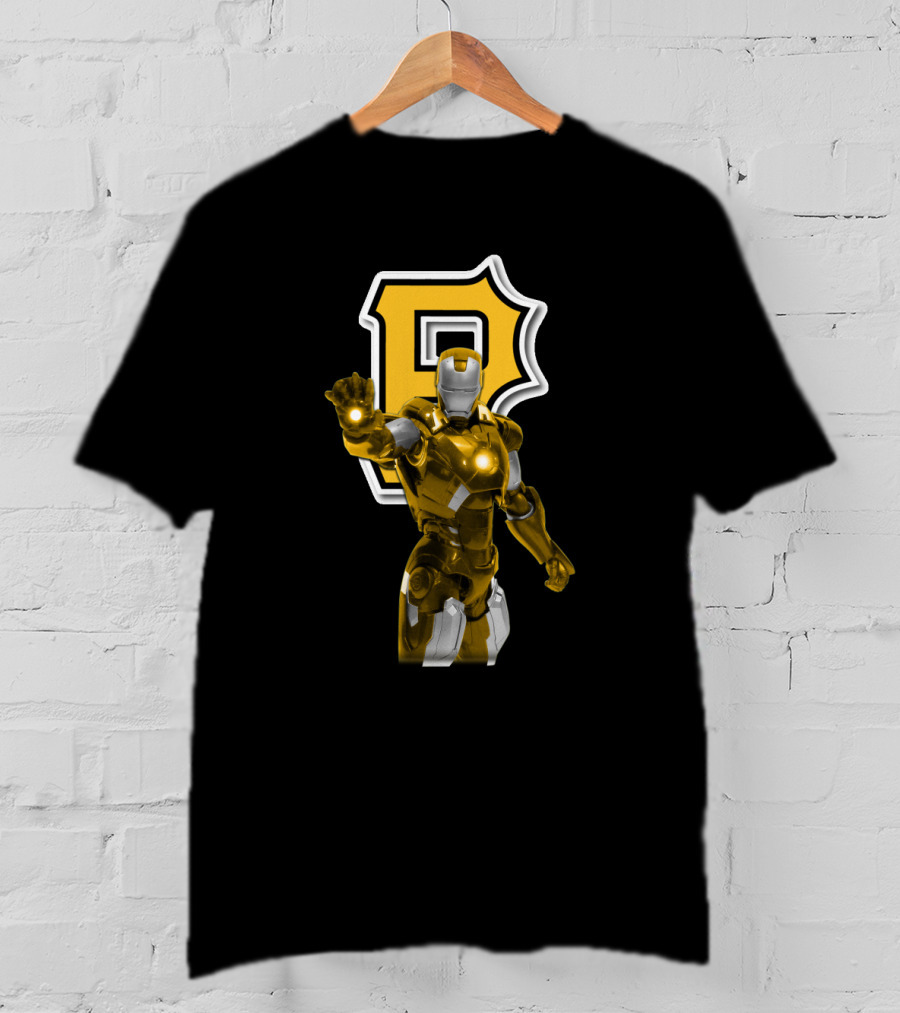 Iron Man With Pittsburgh Pirates T-Shirt