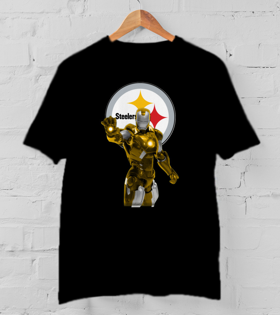 Iron Man Steelers Fans Marvel Crossover T-Shirt