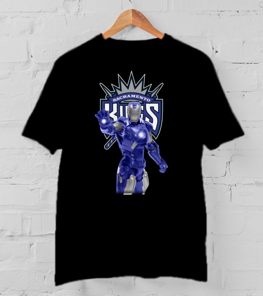 Iron Man Sacramento Kings Fans Loyalty Iconic Crossover T-Shirt