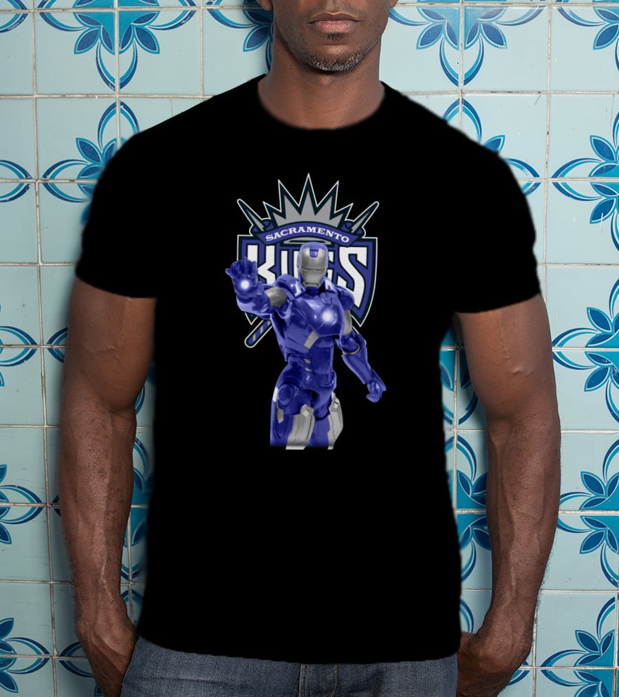 Iron Man Sacramento Kings Fans Loyalty Iconic Crossover T-Shirt