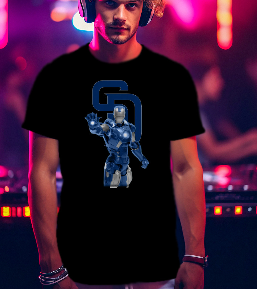 San Diego Padres Iron Man Blue Armor T-Shirt
